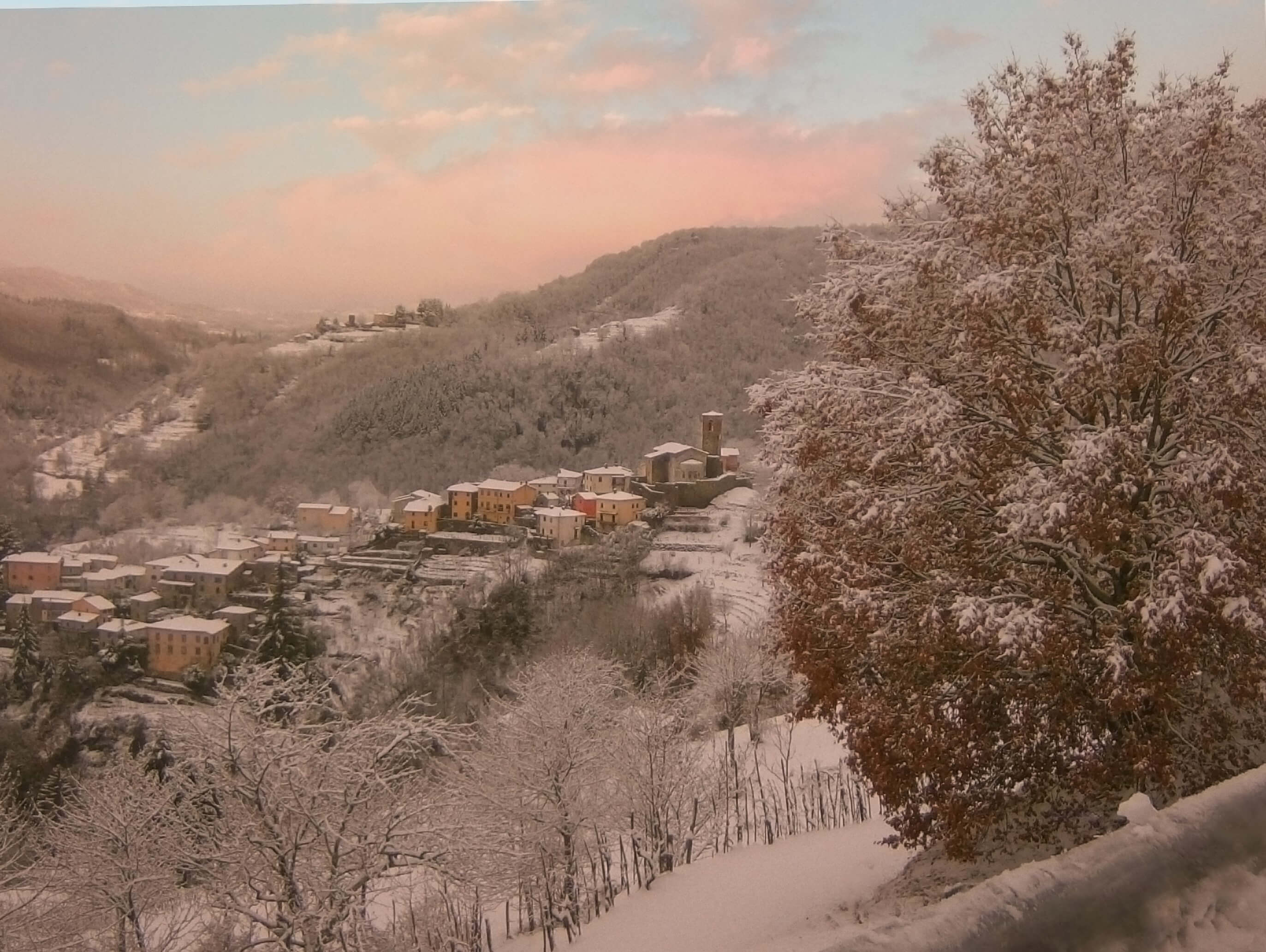 Ceserana sotto la neve in inverno